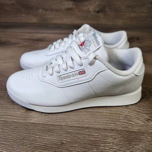 Reebok Womens Classic Princess 1475 White Low Top Lace Up Tennis Shoes Size 6.5